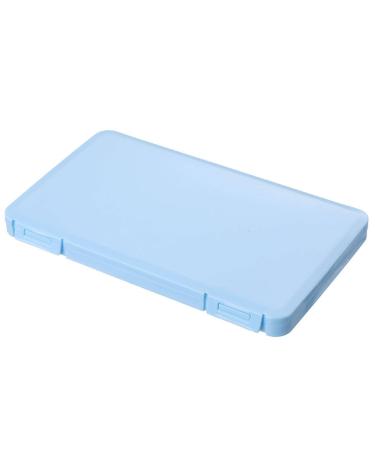 Portable dustproof and Moisture Resistant Plastic Portable Disposable mask Storage Box Blue19*11*1.2cm