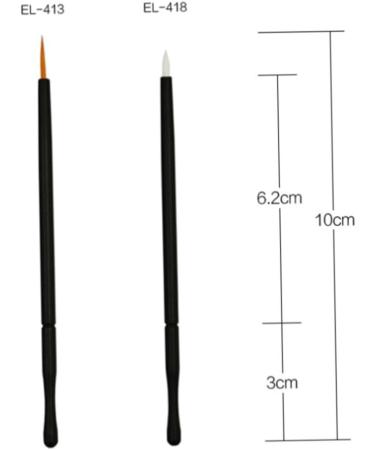 MAGICLULU 50pcs Eyeliner T Tool Eye Liner Brush White Eye Liner Eye Makeup Tools Soft Head Eye Shadow Brush 10X0.5cm Orange - Buy Online on SooperMarket.com
