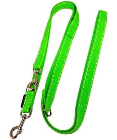 Reflective Dog Leash for Large Dogs - Adjustable 2m/2.4m/2.8m/3.5m/5m - Made in Germany - Neon Green 20mm - Buy Online on SooperMarket.com