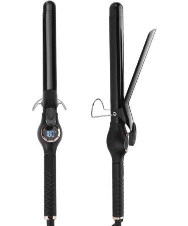 Professional 9mm Curling Wand for Long Short Hair Tourmaline Ceramic Small Barrel Hair Curler Women Men Kids Curling Iron with Adjustable Temperature DiSplay - Buy Online on SooperMarket.com