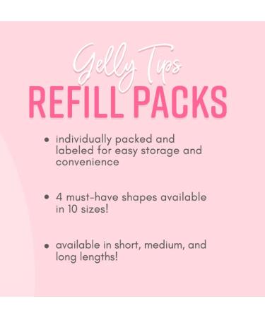 Kiara Sky Gelly Tip Soak Off Nails Refill Packs - Square Shape, Medium Length (Sizes 6-9) - Buy Online on SooperMarket.com