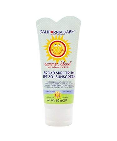 California Baby Summer Blend SPF 30+ Sunscreen Lotion for Babies, Kids & Adults - Fragrance Free, Water Resistant - 2.9oz - Buy Online on SooperMarket.com