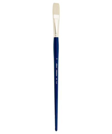 Silver Brush Limited 190110 Bristlon Flat Artist Brush for Acrylic and Oil Painting  Size 10  Long Handle Size - 10