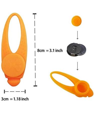 LaRoo Safety LED-Flashing Light for Dogs Cats LED-Light Pendant Keyring Clip on Dog Collar Charms Blinker Light Waterproof Safety Light for Walking the Dog and Outdoor Sports Silicon orange - Buy Online on SooperMarket.com
