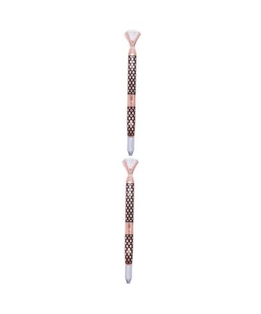 Hemoton 2pcs cosmetic rose gold aluminum alloy eyebrow pen embroidered pen