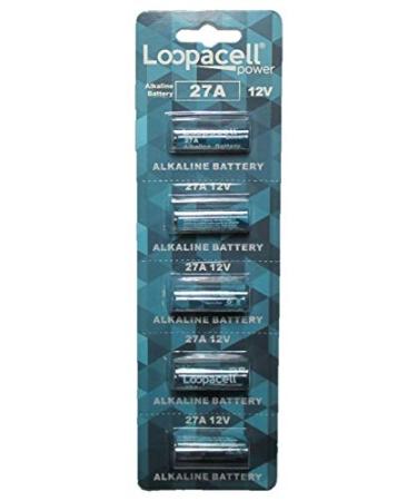 27A 12V Alkaline Battery (Pack of 5) - Long Lasting Leakproof MN27 Battery for Garage Door Openers Key Fobs Heated Socks Ceiling Fan Remote Control Alarm Remote Control & More