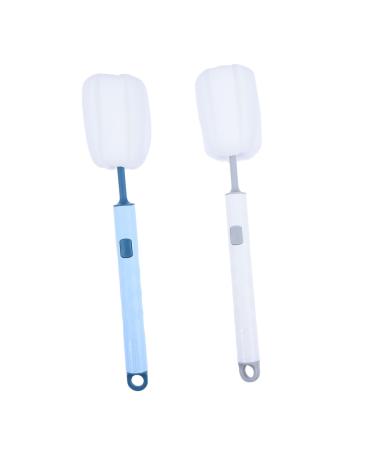 Zerodeko 2pcs Brush Multipurpose Cleaner Flask Sponge Cup Cleaner Coffee Glasses Neck Bottle Cleaning Tools Sponge Bottle Cleaner Blue Bottle Foam Cup Plastic Baby Feeding Bottle