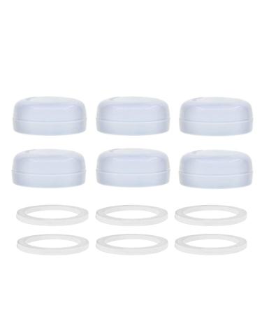 Maymom Solid Lids Aka Travel Caps w/ Sealing Ring Compatible with Avent Bottle Cap Replace Avent Natural Bottle Screw Ring n Sealing Disc Fit Avent Anti-Colic Polypropylene Glass Bottle Avent PP