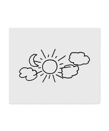 2 x "Sun Moon & Clouds" microfiber lens/glasses cleaning cloths (LC00018759)