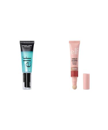 e.l.f. Cosmetics Power Grip Primer Gel-Based & Hydrating Face Primer & Halo Glow Blush Beauty Wand Liquid Blush Wand For Radiant Flushed Cheeks 24 mL Power Grip Primer+ Wand For Radiant
