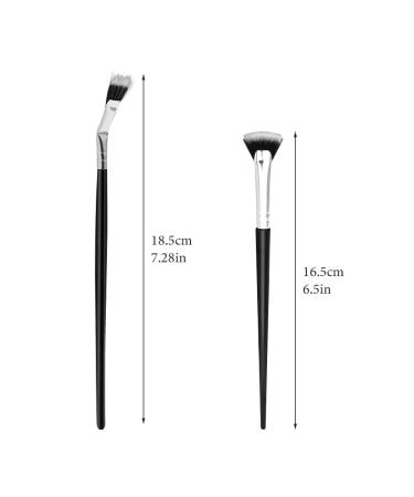 4pcs Mascara Fan Brush Set - Lash Wand Brushes for Eyelashes & Eyebrows - Black Makeup Tools for Perfect Eye Makeup - Buy Online on SooperMarket.com