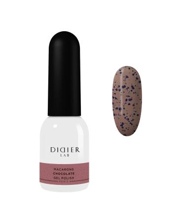Didier Lab - Premium Gel Nail Polish Macarons - Chocolate - Gel Nail Varnish - Nail Art - Long-Lasting High Gloss Wear - Easy to Apply - Gel Nails - Rich Pigment - UV/LED - Chip Resistant
