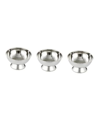 Beavorty 3 Stk of shaving soap shaving foam men's suits shave shaving cup bowl soap for men stirring bowls shaving accessories razor shell from stainless steel large adjust Bart man silverx3stk 11x11cmx3pcs