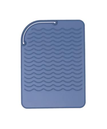 Silicone Hair Iron Mat Professional Heat Resistant Mat For Flat Iron And Curling Iron Portable Travel Silicone Hair Straightener Mat Hair Styling Tools Blue