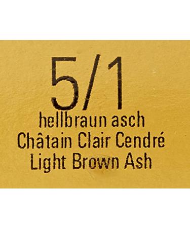 Wella Professionals Koleston Perfect Me+ Light Brown Ash Hair Color No. 5/1 - 60 ml | Premium Permanent Hair Dye - Rich Naturals 5/1 - Buy Online on SooperMarket.com