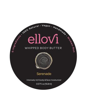 All-Natural Luxuriously Whipped Body Butter - Serenade - 100% Nut Free - Made With Just 6 Vegan Ingredients - 100% Plant-Based Moisturizer For Naturally Healthy Skin (0.57 fl. oz/16.8ml)