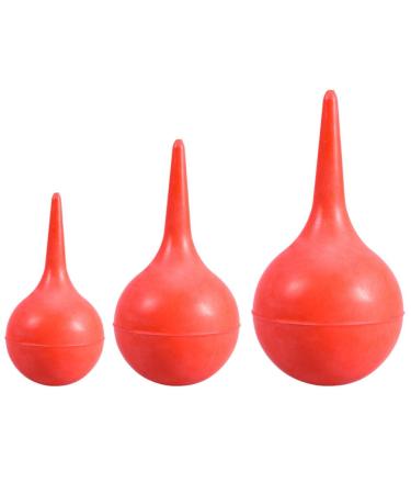FOMIYES Hand Blower Rubber Suction Ear Syringe: 3pcs Hand Bulb Syringe Ear Washing Squeeze Bulb Laboratory Tool 30ml 60ml 90ml Red Computer Blower