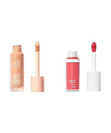 e.l.f. Halo Glow Liquid Filter Complexion Booster For A Glowing Soft-Focus Look & Camo Liquid Blush Long-Lasting Liquid Blush For High-Pigment Colour Creates A Soft Dewy Finish