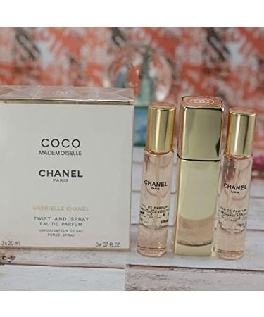 Chanel Coco Mademoiselle Twist & Spray Eau De Parfum - Coco Mademoiselle - 3x20ml/0.7oz 2.1 Oz Floral Orange Rose Vanilla 2.1 Ounce (Pack of 1) - Buy Online on SooperMarket.com