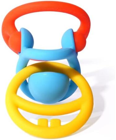 Fat Brain Toys Nigi Nagi and Nogi Teething Rings by MOLUK - Primary Colors - Buy Online on SooperMarket.com