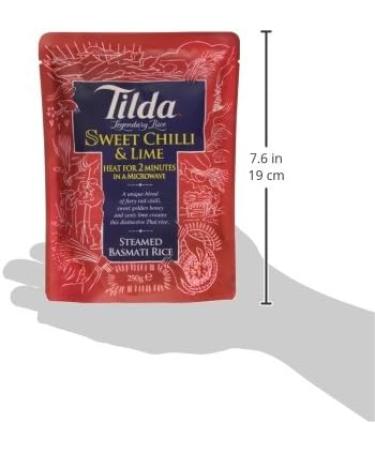 Tilda Microwave Sweet Chilli & Lime Basmati Rice 250g - Delicious and Convenient Single Serving - Buy Online on SooperMarket.com