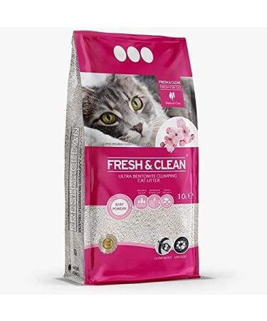 Fresh & Clean - Fresh & Clean Clumping Cat Litter - Baby Powder 10 Lt - 1 Pack(10lt) - Buy Online on SooperMarket.com
