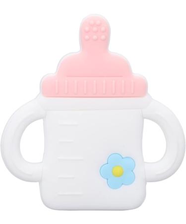 LBEC Cartoon Bottle Shaped Silicone Teether | Easy Grip Baby Bath Gift | International Shipping - Buy Online on SooperMarket.com