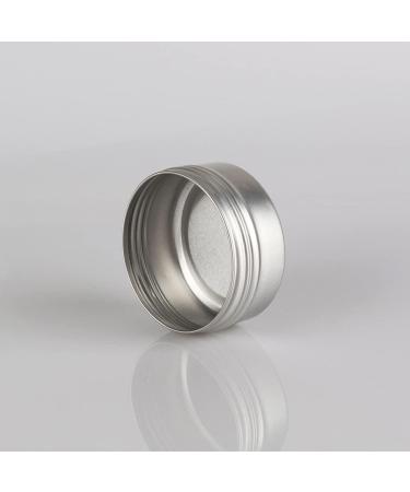 Zeoabsy 10-Piece 50ml Silver Aluminum Tins with Screw Caps - Perfect for Cosmetics Candles Ointments | Includes 5 Spatulas & Etiquette Label - Buy Online on SooperMarket.com