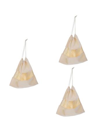 Baluue 3pcs Hair Dryer Storage Bag Travel Hair Dryer Bags Drawstring Hair Dryer Bag Hairdryer Beige Pvc