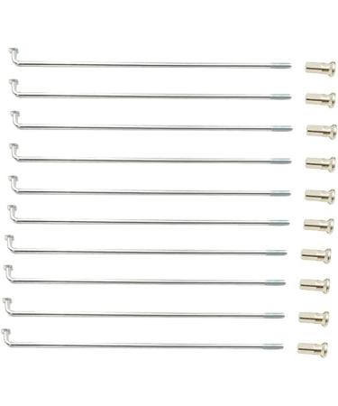 10 x 264MM Stainless Steel Bicycle Spokes with Nipples for 26inch/700C Wheels - High Strength Mountain & Road Bike Spokes - Buy Online on SooperMarket.com
