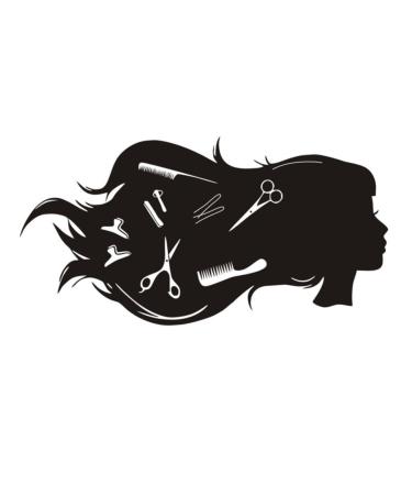 Gogogmee Self-Adhesive Wall Sticker Wall Sticker for Hair Salon Barber Shop Wall Decal Homedecor Wall Sticker for Salon Decoration for Home Hairdressing Wall Sticker Wall Decals