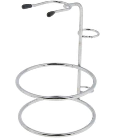 Shaving Brush Stand Holder & Mug Soap Dish Set - Silver/White | Perfect for Home & Barber Use - International Shipping Available - Buy Online on SooperMarket.com