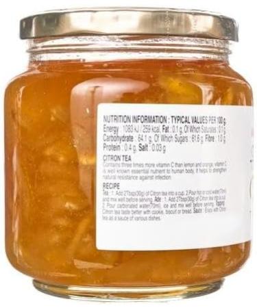 CNMART Traditional Korean Citron Tea 580g - Korean Flavour Jar by K-EATs (Pack of 2) - Buy Online on SooperMarket.com