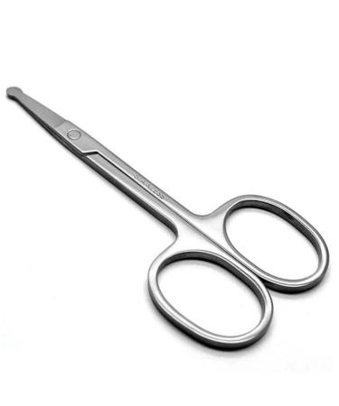 Professional Facial Hair Scissors Brow Scissors Beauty Scissors Solid Stainless Steel Scissors Round Safety Scissors for Eyebrows Eyelashes Nose Hair Ear Hair Mustache Trimming