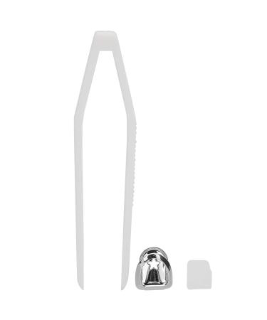 Hip Hop False Tooth Fashionable Hip Hop Tooth Single Brass for Most Teeth for Party for Daily Use(Silver)