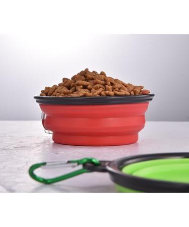 Buy Zuofeng Reisenapf Foldable Dog Water Bowl - Portable Silicone Feeding Set for Cats & Dogs | 3 Colors: Blue Green Red | International Shipping Available - Buy Online on SooperMarket.com