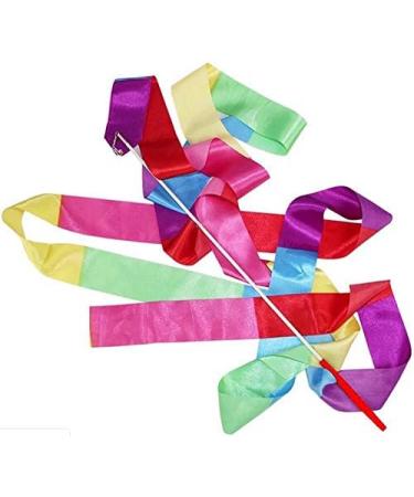 Floratek Dance Ribbon Streamer 10 Pack - 4.0 Meters | Rhythmic Gymnastic Silk Ribbons for Kids - Artistic Baton Twirling - Buy Online on SooperMarket.com