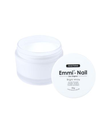 Emmi Nail acrylic powder - nail design with acrylic low odor natural look (30g bright white") 30g "bright white"