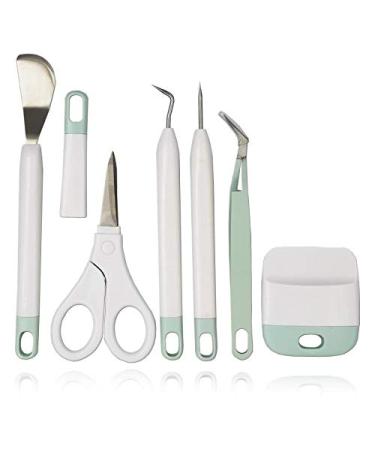 Craft Vinyl Weeding Tools Set Precision Craft Vinyl Tools Kit 6pcs Weeding Kits for Cricut/Silhouette/Siser/Oracal 631 651 751 Vinyl 0Mint Green