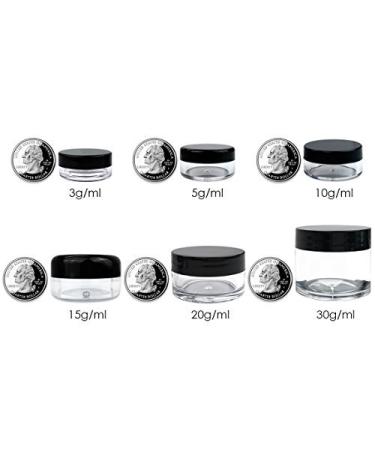 50 Clear 5g Acrylic Jars - BPA Free Cosmetic Containers for Makeup, Samples, and More - Buy Online on SooperMarket.com