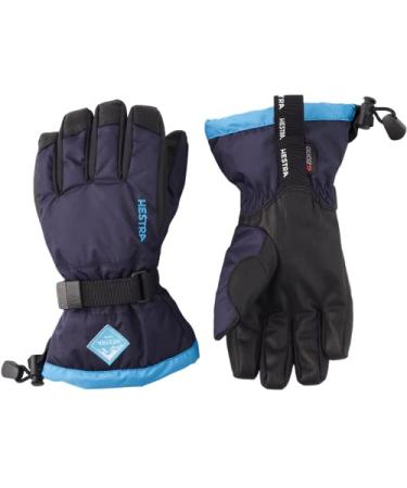 Hestra Gauntlet CZone Junior Glove (Youth 4-14yrs) | Waterproof, Insulated Kids Gloves for Winter, Skiing, Snowboarding Dark Navy / Turquise 5