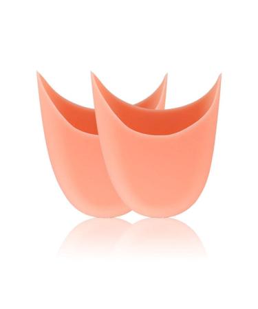JHIALG 2 Pair Silicone Gel Toe Cushioning Toe Covers Protectors Gel Sock Pads Ballet Dance Toe Caps for Girls Women