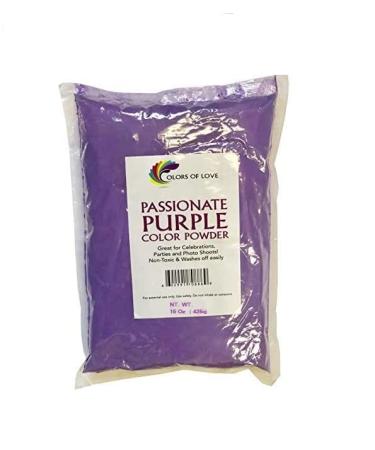 Colors of Love Purple Holi Color Powder - 1 Pound Bag - Ideal for Color Events  Bath Bombs  Youth Group Color Wars  Holi Events and More!
