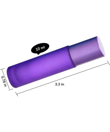HINNASWA Purple Essential Oil Roller Bottles - Refillable Glass Bottles with Stainless Steel Balls - Leak proof Roll on Bottle - Buy Online on SooperMarket.com