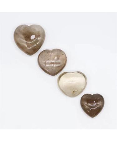 1pc 40mm Natural Crystal Stones Dark Smoky Quartz Heart Beautiful Natural Crystal Stone ERTEYIN - Buy Online on SooperMarket.com