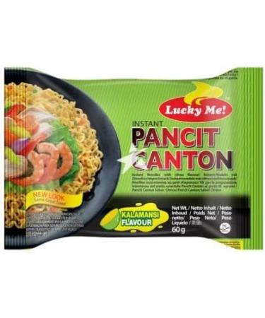 Lucky Me! Pancit Canton Kalamansi Citrus Instant Noodles 60g (24 Packs) HALAL - Buy Online on SooperMarket.com