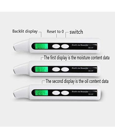 Kuuddker Portable Digital Monitor Detector Skin Sensor Face Skin Moisture Tester Meter Water Oil Analyzer Skin Care Tools - Buy Online on SooperMarket.com