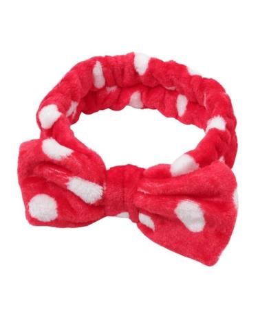 ODDIER Make-up Spa Headband - Red Microfiber Coral Fleece Hair Band for Women and Girls, Ideal for Bath, Skincare, and Makeup Application - Buy Online on SooperMarket.com