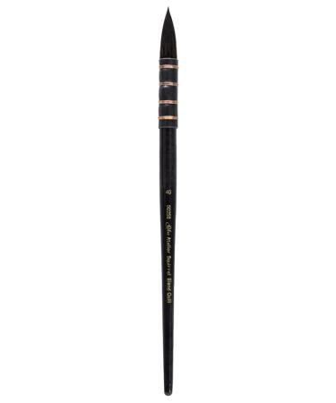 Silver Brush Limited 5025S Silver Atelier Synthetic and Squirrel Hair Quill Brush  Short Handle  Size 40 Squirrel Blend Quill Size - 40