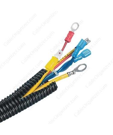 10ft Black Flexible Polyethylene Wire Loom - 1 1/2 Diameter - Cable Management Solution - Buy Online on SooperMarket.com